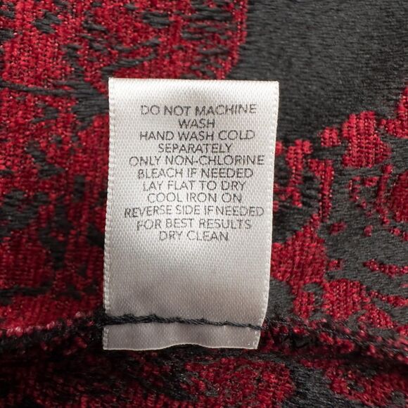 Christopher & Banks Chenille Brocade Full Zip Jacket Womens Large Red Whimsigoth - Picture 15 of 15